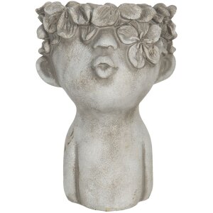 Pot de fleurs 11x11x18 cm gris 6TE0327S
