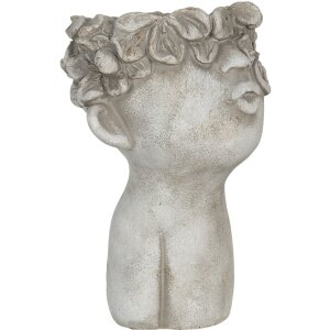 Pot de fleurs 11x11x18 cm gris 6TE0327S