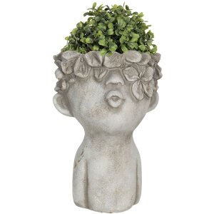 Pot de fleurs 11x11x18 cm gris 6TE0327S