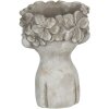 Pot de fleurs 11x11x18 cm gris 6TE0327S