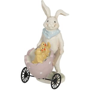 Décoration Lapin avec chariot 11x6x15 cm...