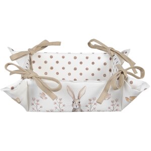 Corbeille à pain 35x35x8 cm beige REB47