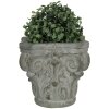 Pot de fleurs 17x17x16 cm gris 6TE0333