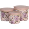 Boîte à chapeau (set de 3 pièces) Ø 20x17 - Ø 17x15 - Ø 14x13 cm rose 64742
