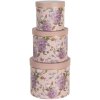 Boîte à chapeau (set de 3 pièces) Ø 20x17 - Ø 17x15 - Ø 14x13 cm rose 64742