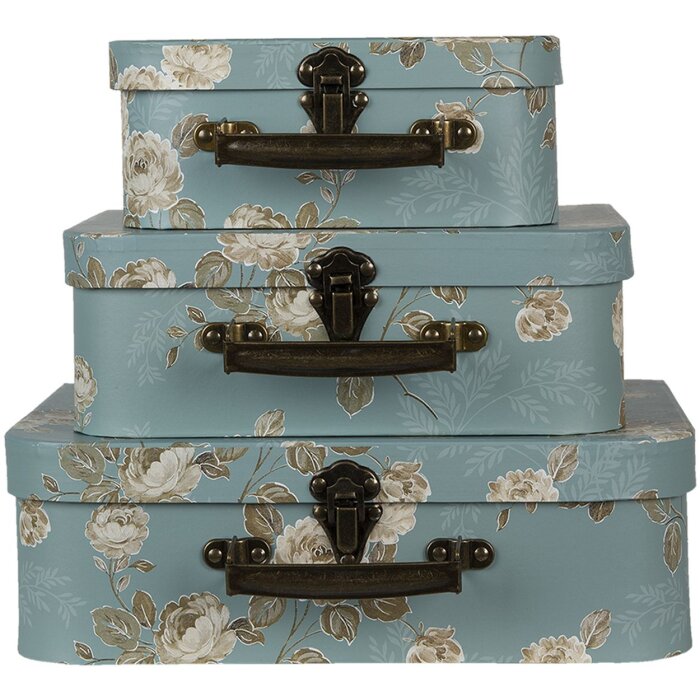 Décoration Valises (set de 3) 30x21x9-25x18x9-20x16x8 cm multicolore 64753