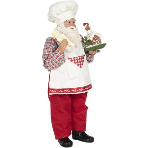 Décoration Père Noël 13x10x28 cm multicolore 64648