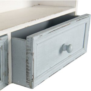 Clayre & Eef Étagère murale 56x13x60 cm blanc 5H0465