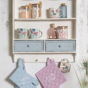 Clayre & Eef Étagère murale 56x13x60 cm blanc 5H0465