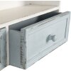 Clayre & Eef Étagère murale 56x13x60 cm blanc 5H0465