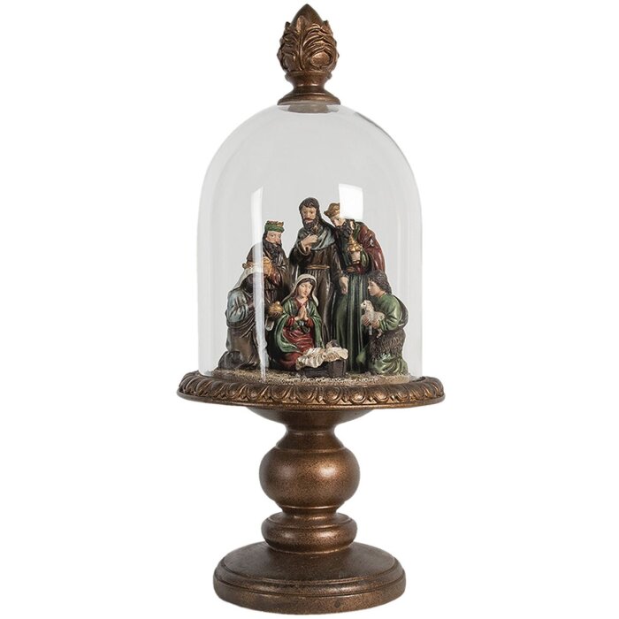 Cloche en verre avec décoration Ø 26x56 cm LED transparent 5GL0017