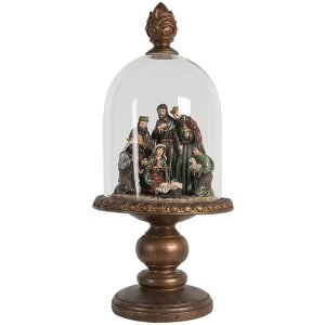 Cloche en verre avec décoration Ø 26x56 cm LED transparent 5GL0017