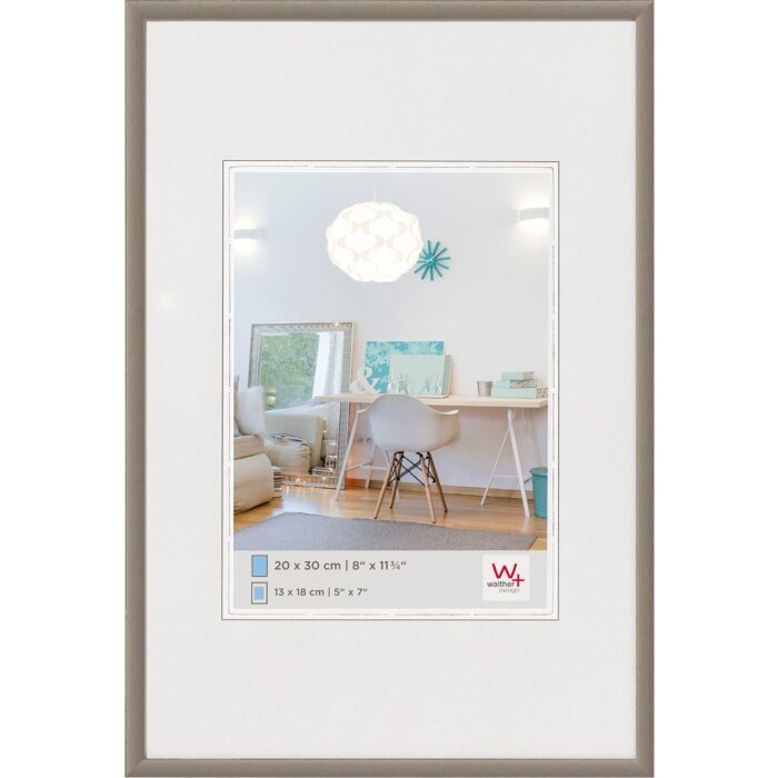 Cadre plastique New Lifestyle 10x18 cm acier