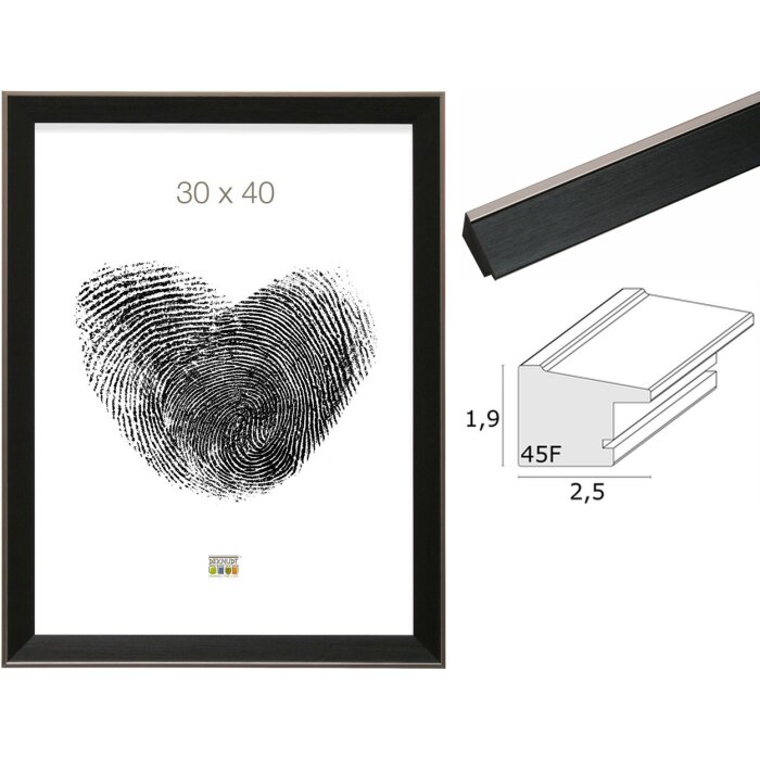 Cadre photo S45FE2AR Deknudt noir
