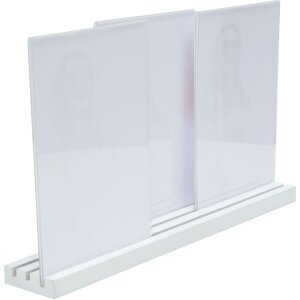 Porte-photos en bois blanc 3 photos 10x15 cm portrait