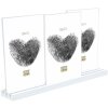 Porte-photos en bois blanc 3 photos 10x15 cm portrait