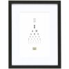 Cadre en bois S66KF2 noir 20x20 cm avec passe-partout