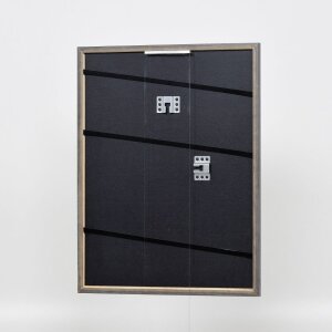 Cadre Effect en bois massif Profil 25 brun noisette 10x10 cm verre antireflet