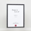 Cadre en bois Effect Profil 38 gris 10x10 cm verre antireflet