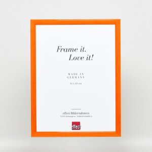 Effect cadre en bois profil 89 saumon 10x10 cm verre normal