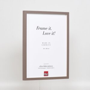 Cadre en bois Effect Profil 35 brun 10x10 cm verre normal + entretoise