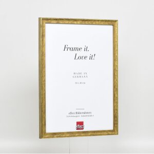 Cadre en bois Effect Profil 2070 Verre antireflet 10x10 cm or