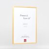 Cadre Effect en bois massif profil 20 or 13x13 cm verre antireflet