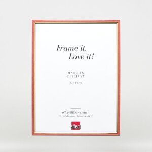 Cadre en bois Effect Profil 23 rouge 13x13 cm verre antireflet
