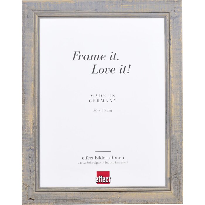 Effect Cadre photo en bois massif 2240 gris 13x18 cm verre normal