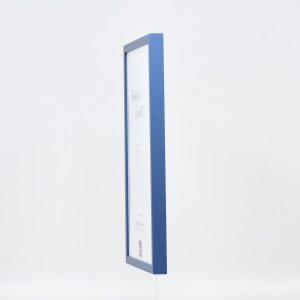 Cadre en bois Effect Profil 35 bleu 14,8x21 cm verre antireflet