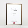 Cadre en bois Effect Profil 23 brun noisette 15x20 cm verre antireflet