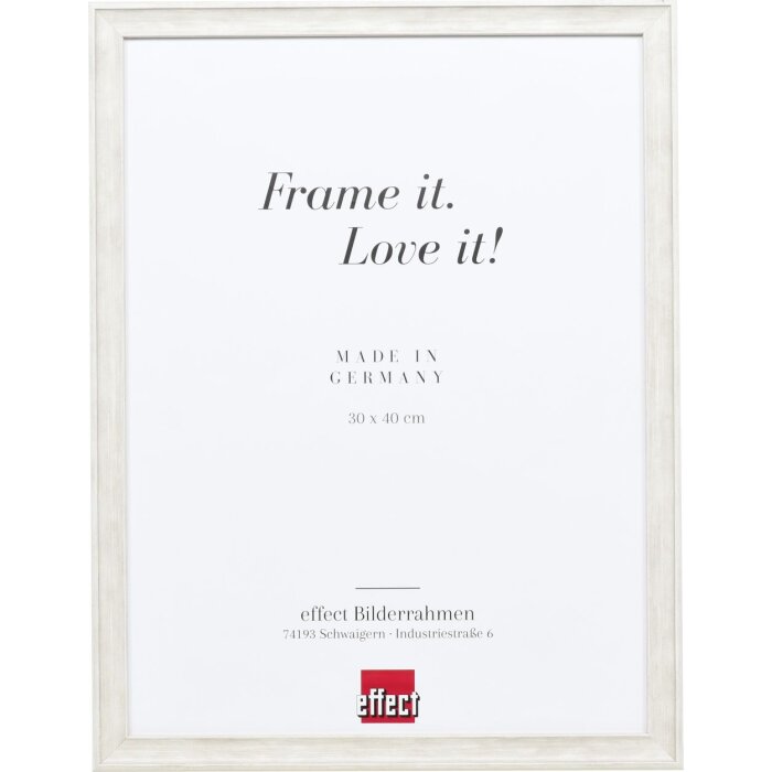 Cadre en bois Effect Profil 2070 Verre antireflet 15x20 cm blanc