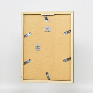 Cadre en bois Top Cube 18x24 cm platine verre antireflet