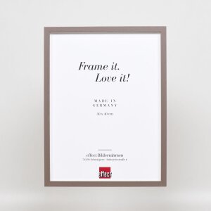 Cadre en bois Effect Profil 35 brun 18x24 cm verre normal + entretoise