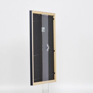 Cadre en bois Effect Profil 38 gris 18x27 cm verre antireflet