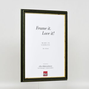 Effect cadre en bois profil 21 vert 18x27 cm verre normal
