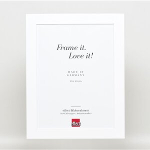 Cadre Effect en bois massif Profil 30 blanc 18x27 cm verre clair