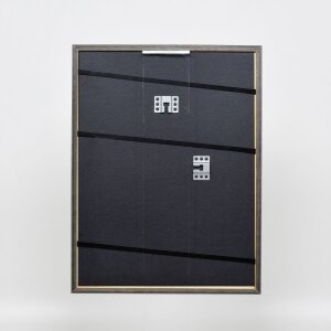 Cadre Effect en bois massif Profil 25 bleu 18x32 cm verre clair