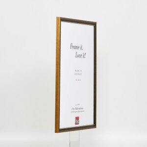 Cadre Effect en bois massif Profil 22 brun-or 18x32 cm verre antireflet