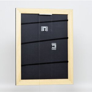 Effect Cadre en bois massif Profil 30 noir 18x32 cm verre clair