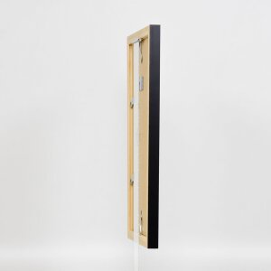 Cadre en bois Effect Top N noir 18x32 cm verre acrylique