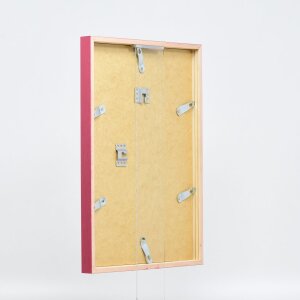 Effect cadre en bois profil 35 rouge 20x20 cm verre normal