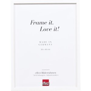 Cadre en bois Effect Profil 35 blanc 20x20 cm verre...