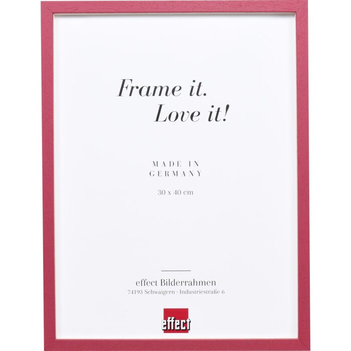 Cadre en bois Effect Profil 35 rouge 20x25 cm verre normal + entretoise