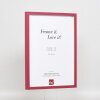 Cadre en bois Effect Profil 35 rouge 20x25 cm verre normal + entretoise