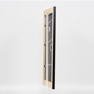 Effect Cadre en bois massif Profil 30 noir 20x30 cm verre clair