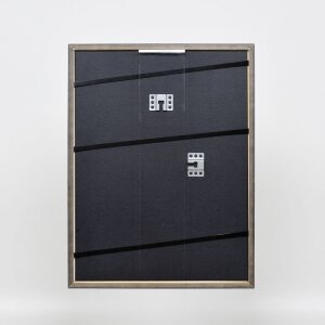 Cadre Effect en bois massif Profil 25 gris 21x28 cm verre musée