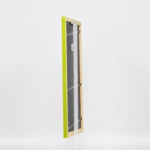 Effect cadre en bois Profil 89 vert 23x70 cm verre normal