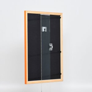 Effect cadre en bois profil 89 saumon 23x70 cm verre normal
