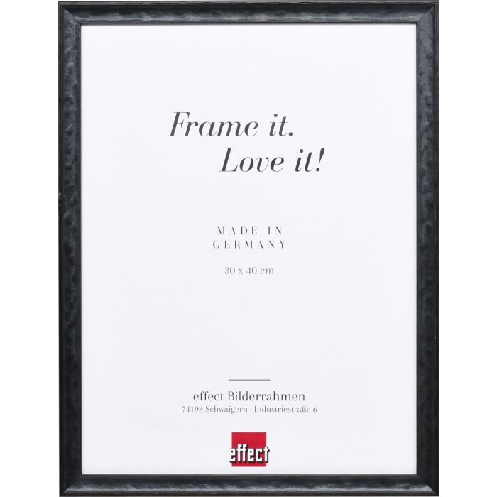 Cadre en bois Effect Profil 2070 Verre antireflet 23x70 cm noir